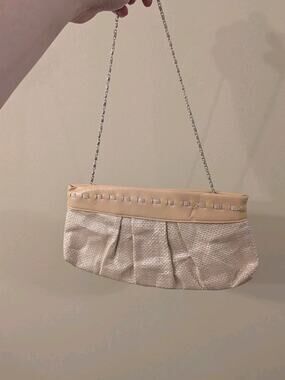 NWT Bijoux Terner Chic 90s Clutch Light Pin Bag With Silver Chain Handbag